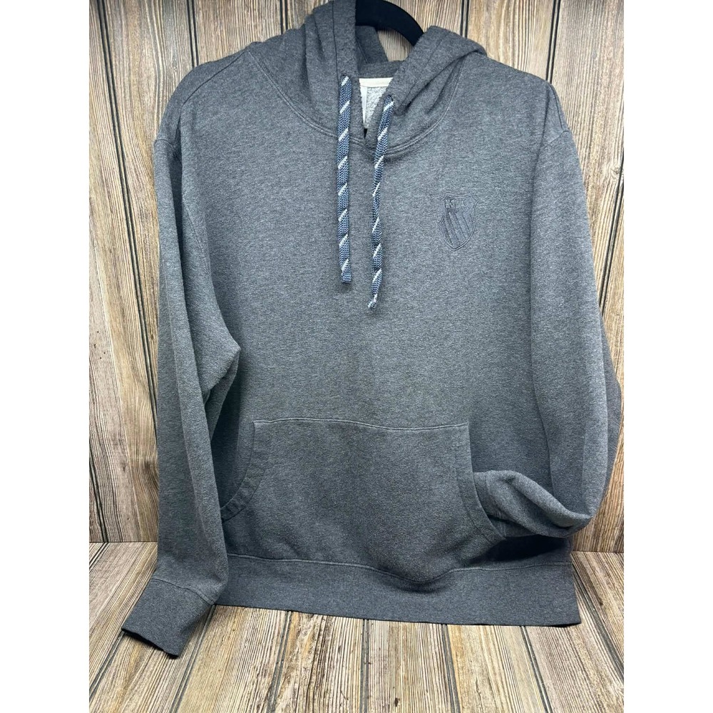 K-Swiss Men's Pullover Hoodie Gray Logo Fleece Sweatshirt XL